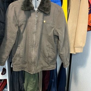 Vintage heavy coat with fur